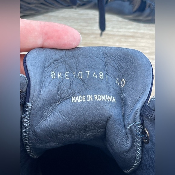 Bikkembergs Navy Patent Leather High Top Sneakers Streetwear size 40/ 9.5 - Picture 10 of 11